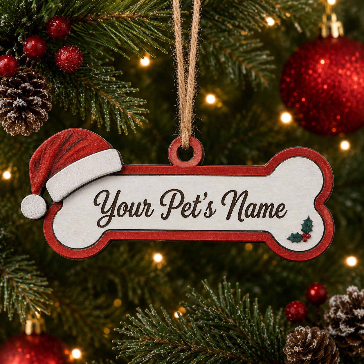Christmas Dog Bone